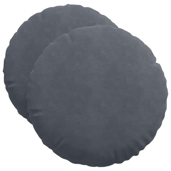 Sittkuddar 2 pcs Mörkgrå Ø50 x 19 cm Sammet