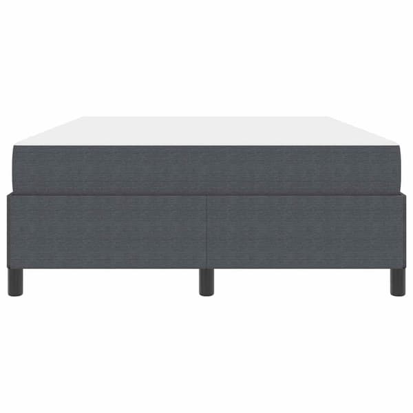 Sängram med madrass Mörkgrå 160 x 200 cm tyg