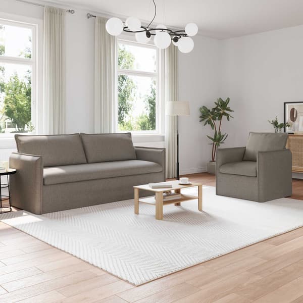 Soffset 2 pcs Taupe 196 x 82 x 85 cm Tyg
