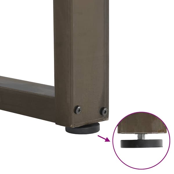 Soffbordsben U-formade 2 st naturstål 38x(42-43) cm stål
