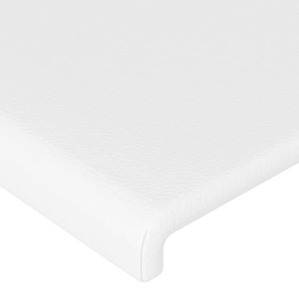 Sänggavel vit 100x5x118/128 cm konstläder