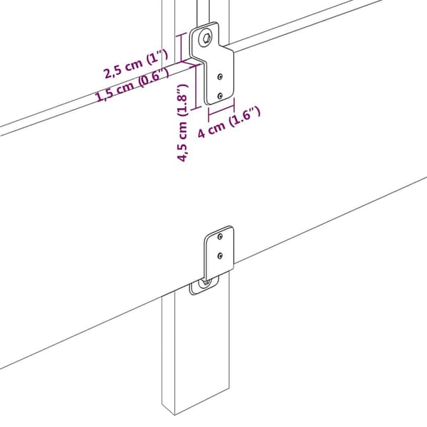 Huvudgavel Rosa 90 cm Sammet