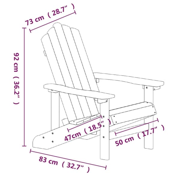 Däckstolar för trädgården 2 st HDPE brun