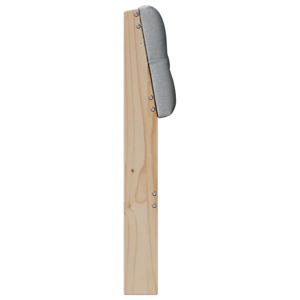 Klädd sänggavel Ljusgrå 150 cm Massiv furu