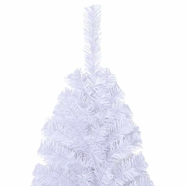 Plastgran med tjocka grenar vit 150 cm PVC