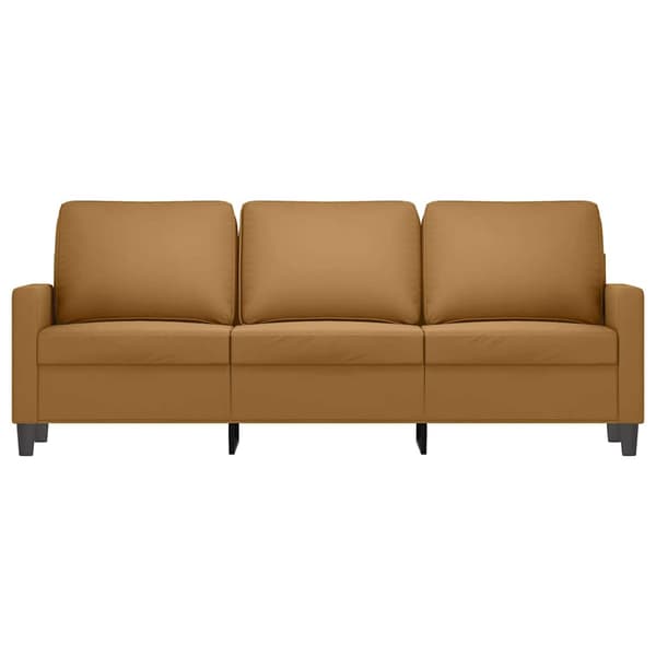 3-sitssoffa brun 180 cm sammet