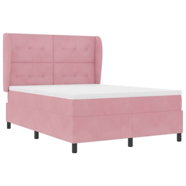 Bäddfjäder med madrass Rosa 200 x 140 cm Polyester