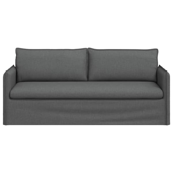 Soffa Mörkgrå 196 x 82 x 85 cm tyg