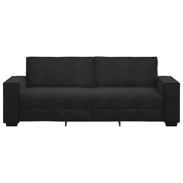 3-sitssoffa svart 220x78x84 cm sammet