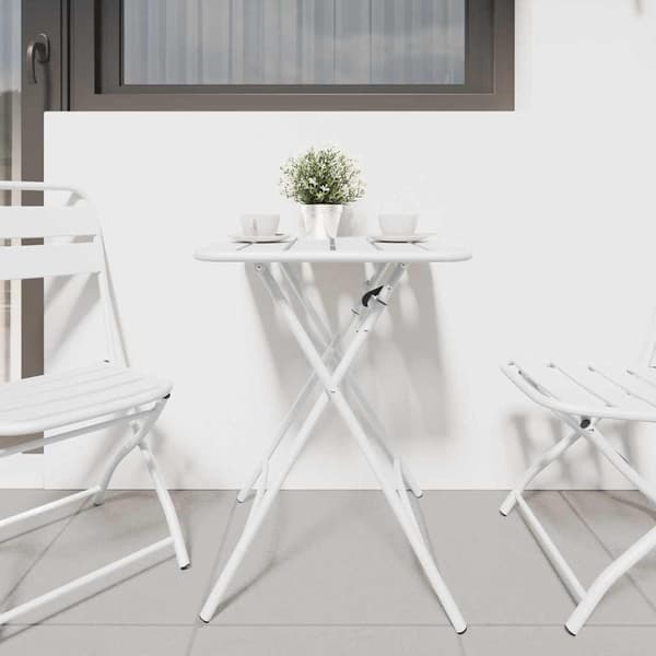 Bistrobord Vit 55 x 55 x 72,5 cm Pulverlackerad stål