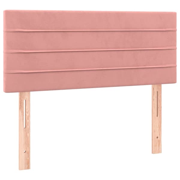 Sänggavel rosa 90x5x78/88 cm sammet