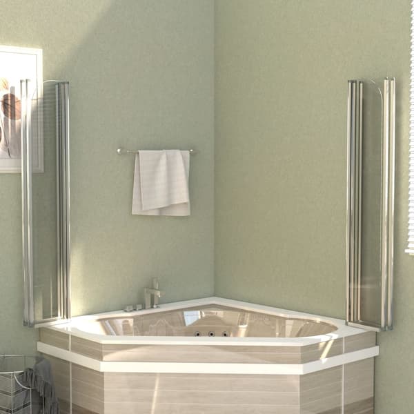 Badkarsvägg 120x140 cm härdat glas transparent