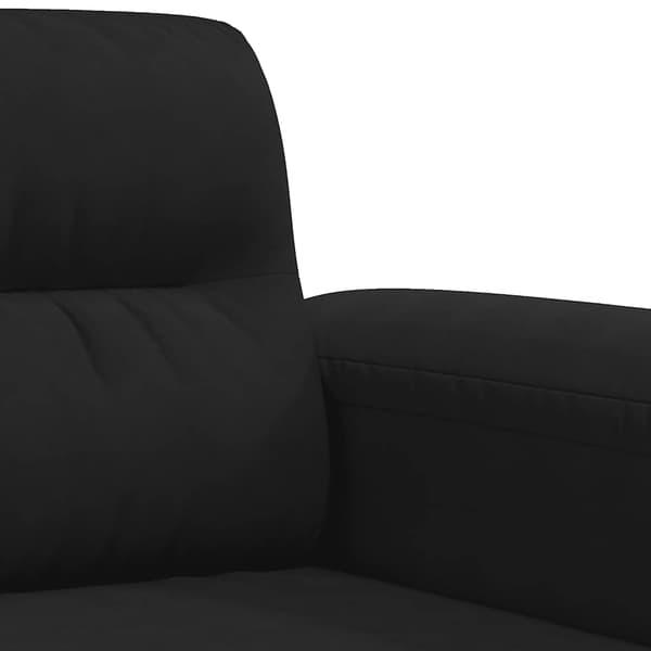 Fåtölj svart 60 cm mikrofibertyg