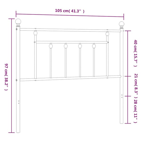 Ersättningsgavel metall vit 100 cm