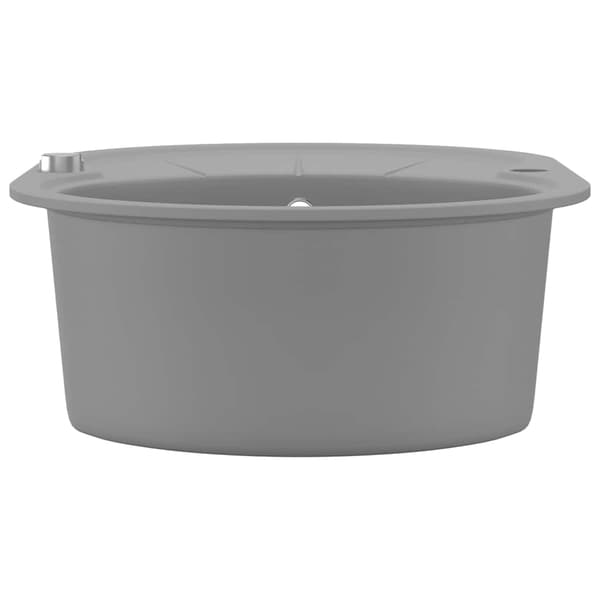 Diskho granit enkel oval grå
