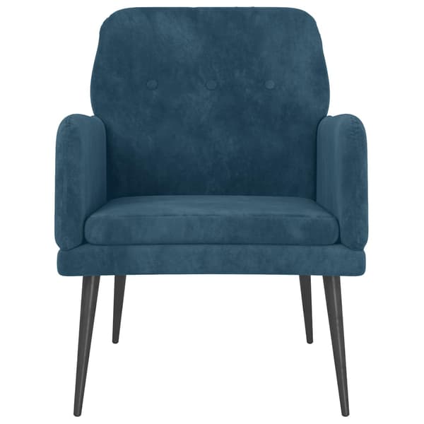 Fåtölj blå 62x79x79 cm sammet