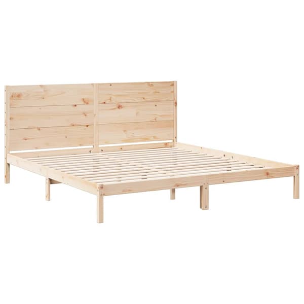Sängram utan madrass extra lång 200x210 cm massivt trä