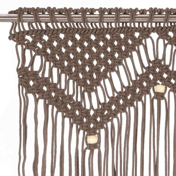 Gardin makramé taupe 140x240 cm bomull