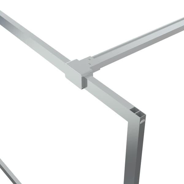 Duschvägg silver 100x195 cm klart ESG-glas