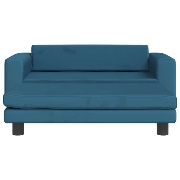 Hundbädd med förlängning blå 100x50x30 cm sammet
