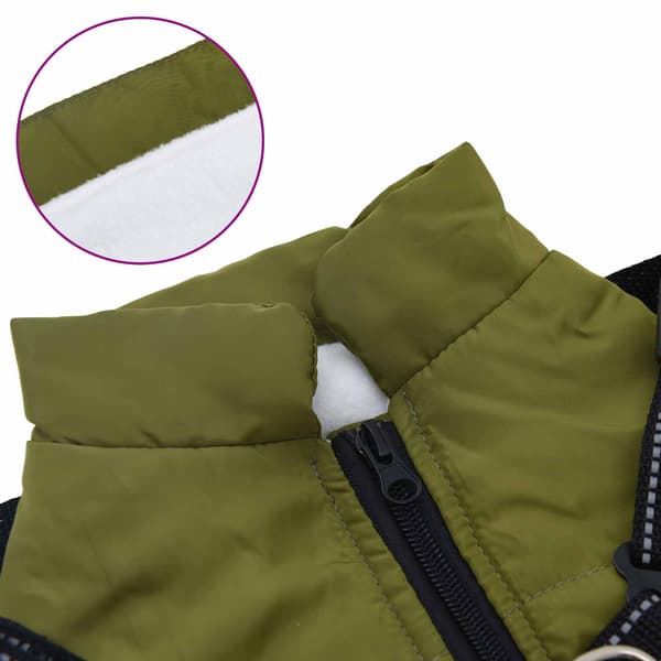 Hund Kappa Armégrön L24 Fleece och Polyester