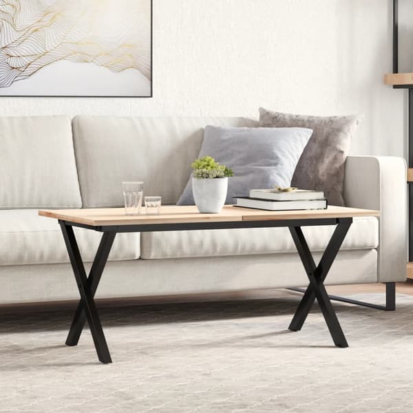 Bordsben för soffbord X-ram 90x30x43 cm stål