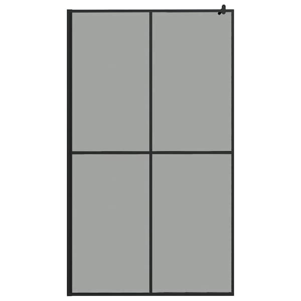 Duschvägg 118x190 cm mörkt härdat glas