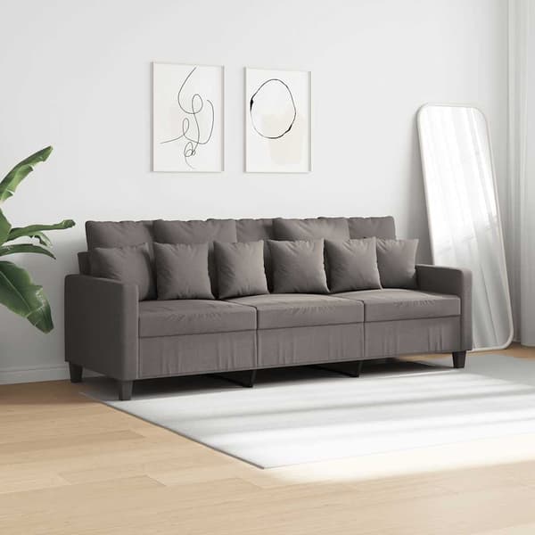 3-sitssoffa taupe 180 cm tyg