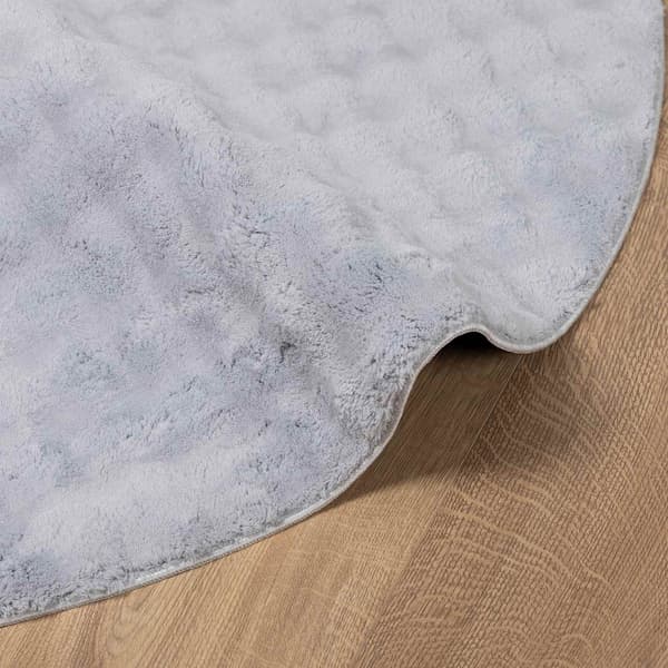 Områdesmattor Rund SIROLO Grå Ø 200 CM Polyester