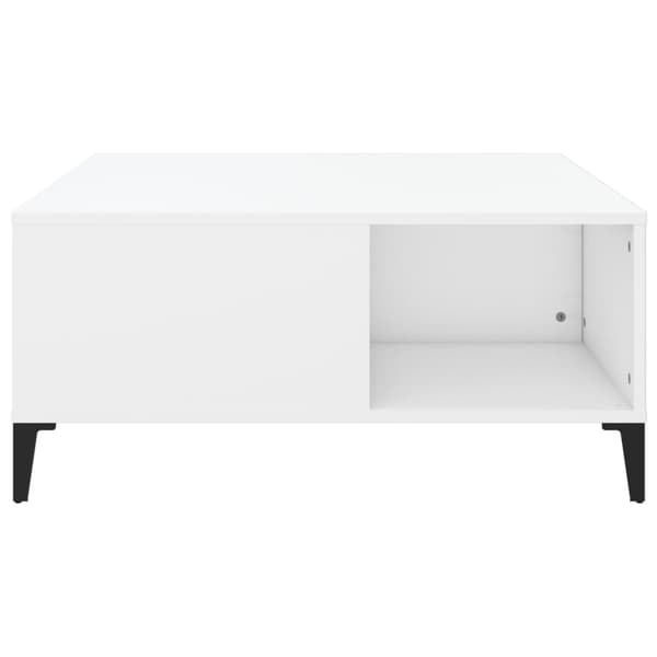 Soffbord vit 80x80x36,5 cm konstruerat trä