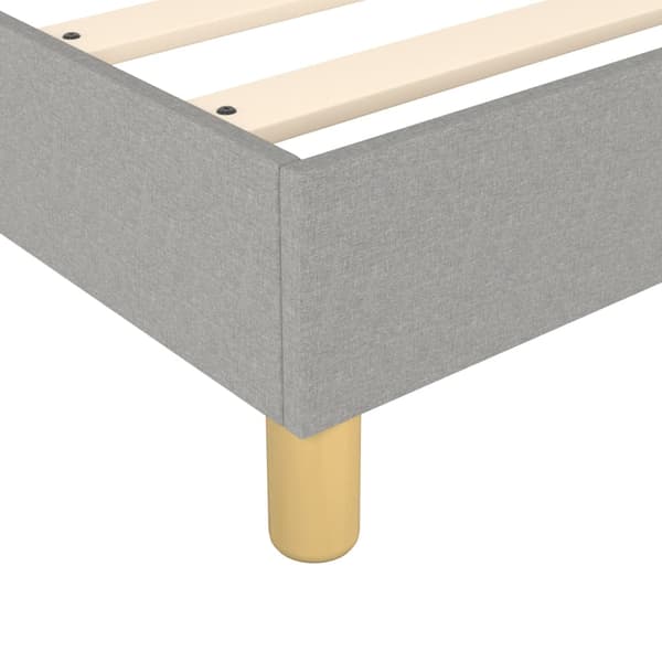 Boxspring-sängram ljusgrå 120x200 cm tyg