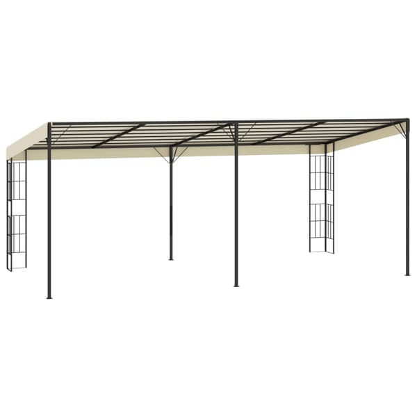 Väggmonterad paviljong 3x6 m gräddvit tyg
