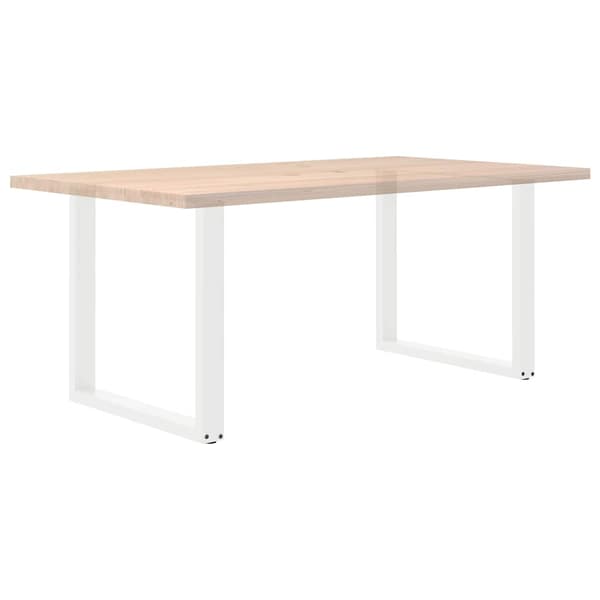 Matbordsben U-formade 2 st vita 90x(72-73) cm stål