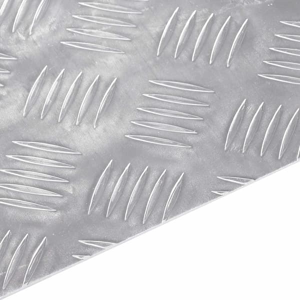 Trappsteg Rektangulär 4 pcs Silver 50 x 30 cm Aluminium