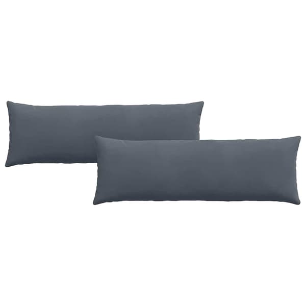 Sofakuddar 2 pcs Mörkgrå 120 x 40 cm Kordread tyg