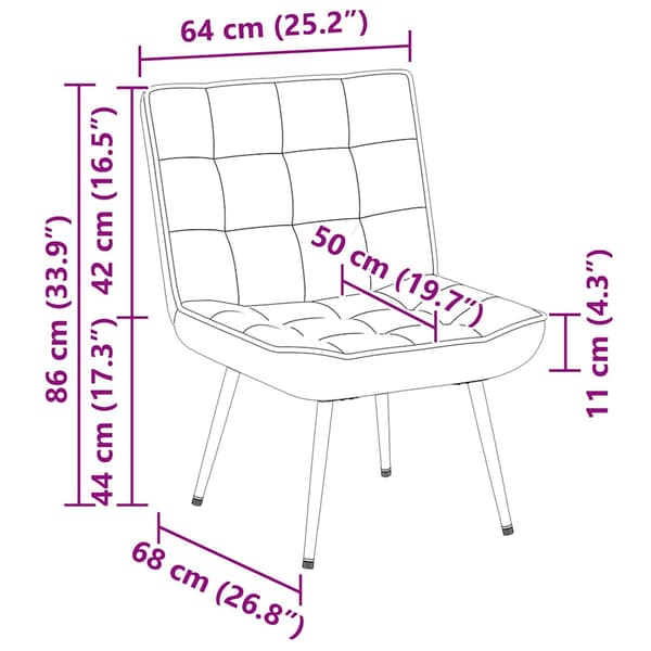 Vilstol gul 64x74x84 cm sammet