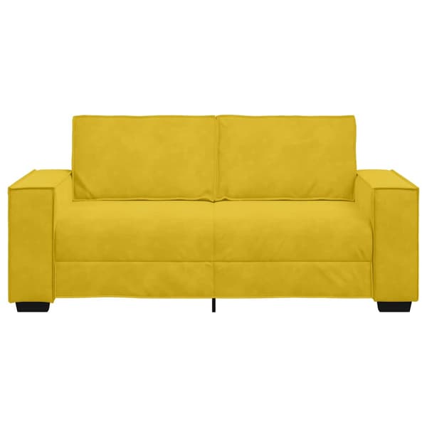 2-sitssoffa gul 180x78x84 cm sammet