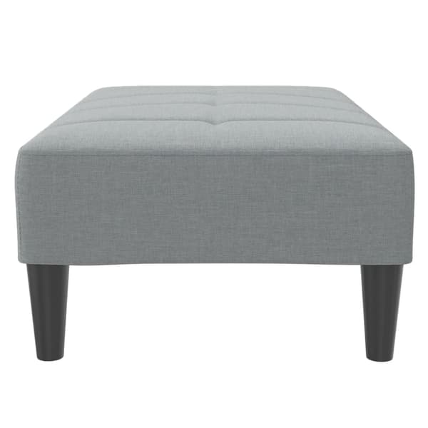 Fotpall Ljusgrå 77x55x31 cm tyg