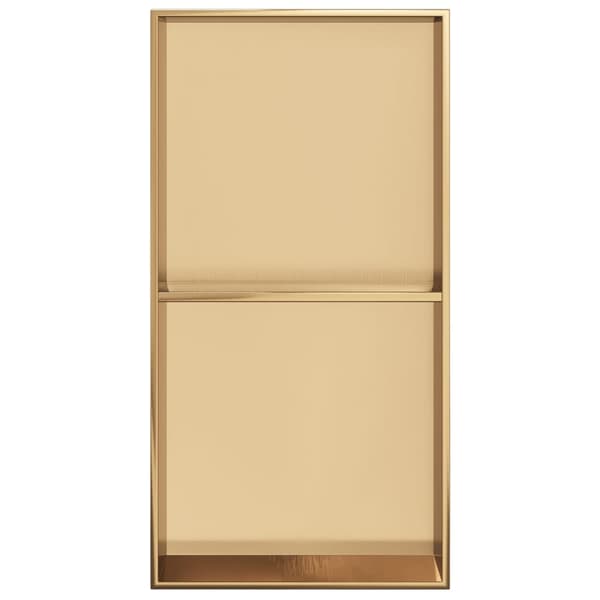 Duschnisch borstad guld 32x62x9 cm rostfritt stål