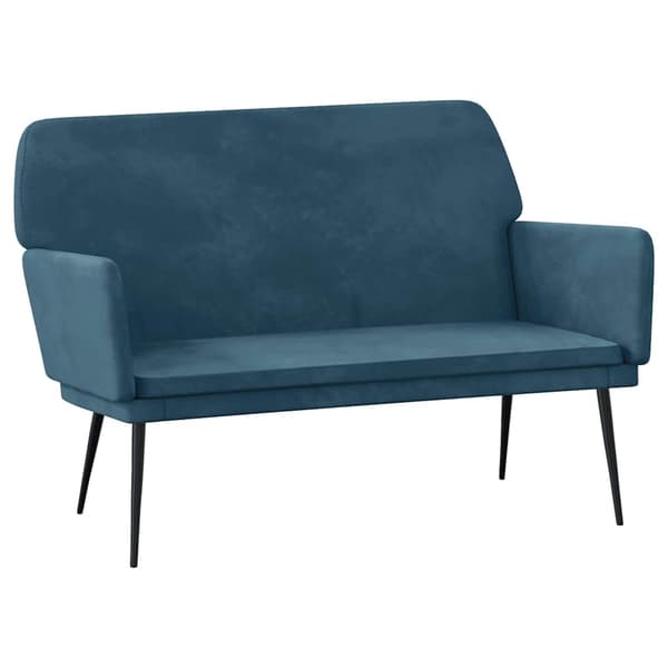 Bänk blå 108x79x79 cm sammet