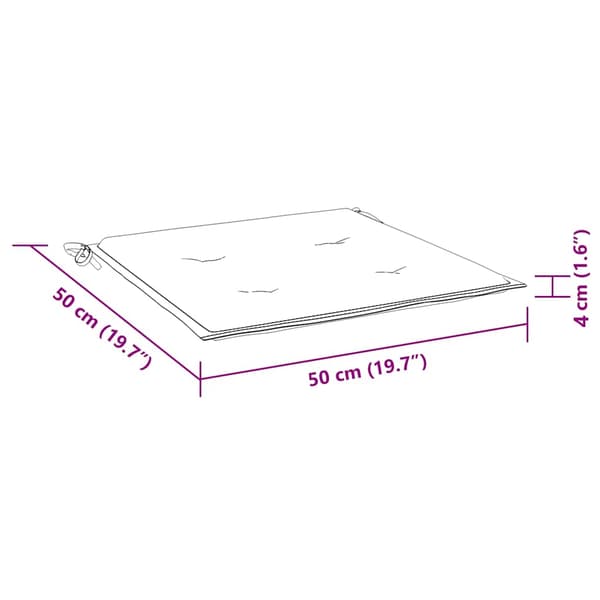 Stolsdynor 4 st rosa 50x50x3 cm tyg