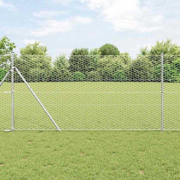 Hexagonstängsel Silver 1,4 x 25 m Galvaniserat stål