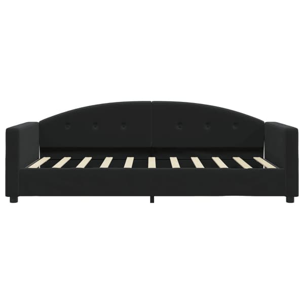 Dagbädd med madrass svart 90x190 cm sammet