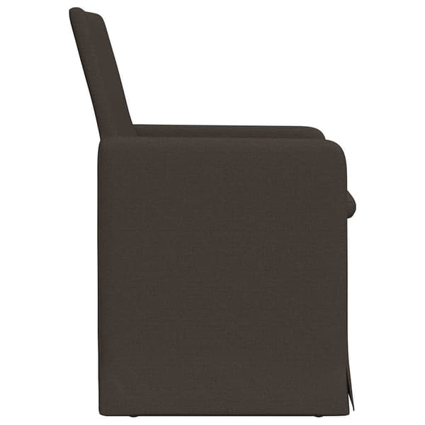 Matstolar med hjul 2 pcs Mörkgrå 57 x 67 x 95 cm Linne