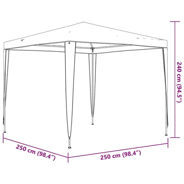 Partytält 2,5x2,5 m vit