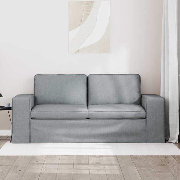 Soffa Ljusgrå 182 x 80 x 82 cm tyg