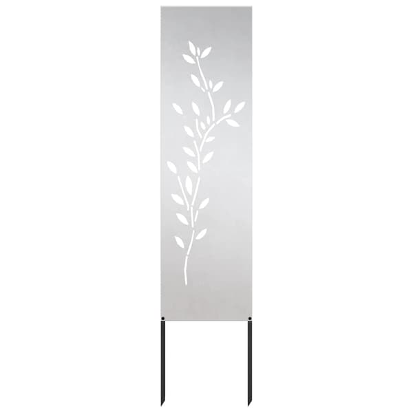 Trädgårds integritetsskärm Silver 32 x 140 cm Rostfritt stål