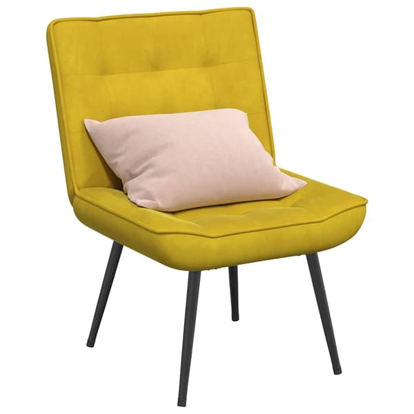 Vilstol gul 64x74x84 cm sammet