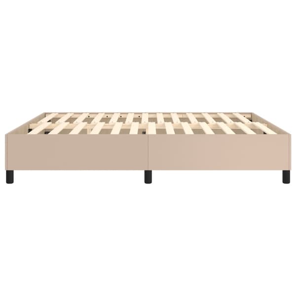 Boxspring-sängram cappuccino 160x200 cm konstläder