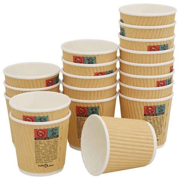Kaffekoppar i papper 1000 st 4oz 100ml brun